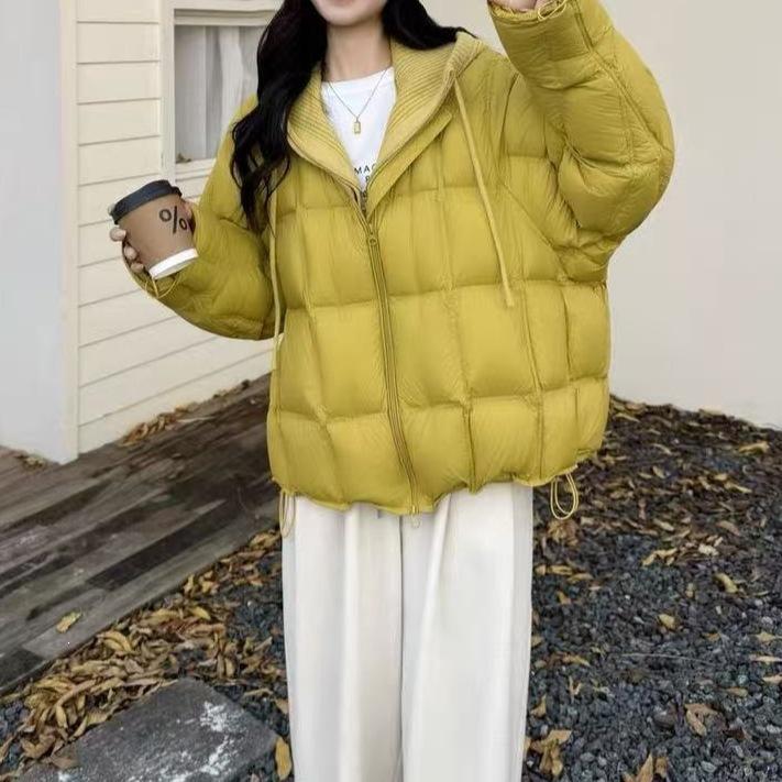 Winter new hooded short light cotton clothes women's fashion warm puff cotton jacket