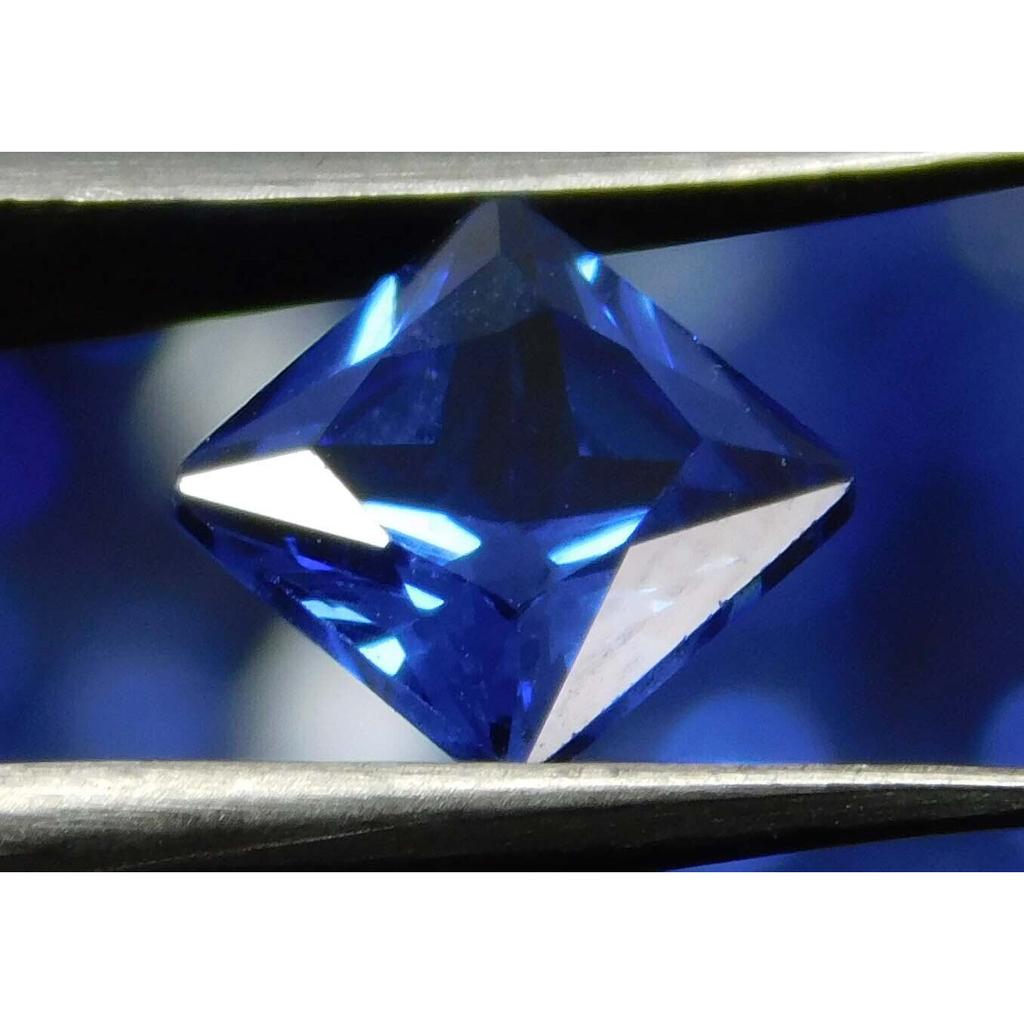 1.00 Carat 6x6 Natural Loose Gemstones Sapphire Square Shape Blue CERTIFIED Lot. Az-32404