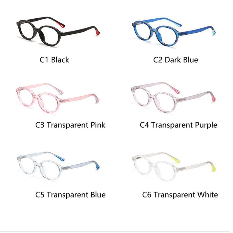 6-11 Years Old Kids Oval Anti Blue Light Glasses Kids Diopter Optical Myopia Hyperopia Eyeglass Frames