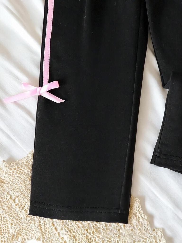 Girls' Spring/Autumn Hoodie & Trousers Set: Long Sleeve Casual Sportswear