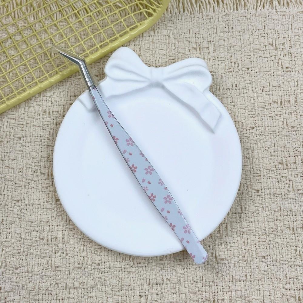 

High Precision False Eyelash Tweezers Metal Lashes Extension Tweezer Miniature Scene Stickers Style 4