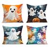 Halloween Ghost Cushion Pillowcase Printed Polyester 45X45Cm Throw Pillowcover Decorative Sofa Cushion Pillowslip Home Decor