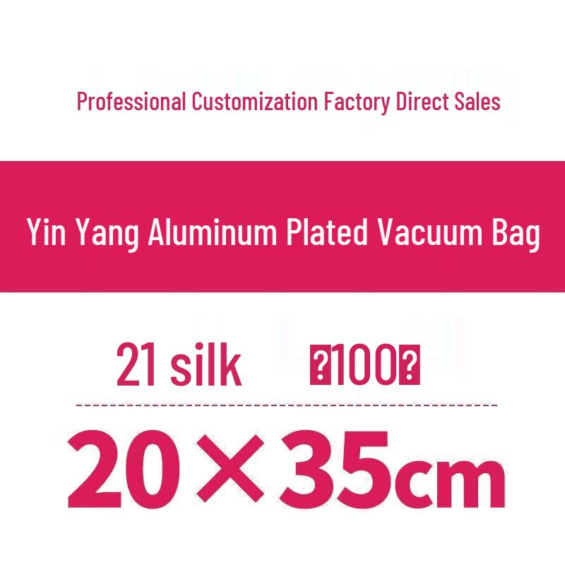 Semi-Transparent Aluminized Vacuum Food Storage Bags