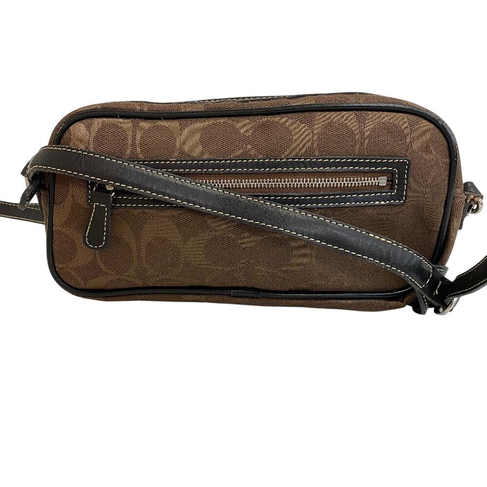 COACH 6616 Pochette Camera Signature canvas Shoulder Bag Brown canvas Women Used