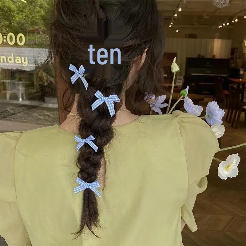 Girls' Plaid Bow Hairpin - Cute, Sweet Cloth Hair Accessory Clip