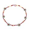 Hetian Jade Red String Peace Anklet for Women - 2025 Style Woven Foot Chain