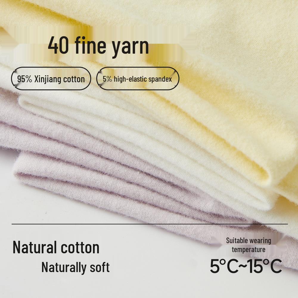 Women's High-Waisted Antibacterial Brushed Cotton Slimming Pants - Thin, Warm Base Layer for Winter