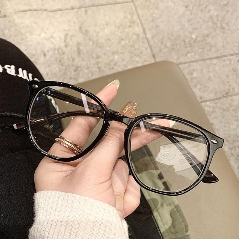 

Модные ультралегкие очки для близорукости с круглой оправой для женщин, фильтр синего света, черные прозрачные линзы для близорукости 0 ~-4,0 -3.0 чёрный