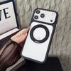 iPhone 17 Magnetic Transparent Case with Rotating Stand, 15 Colored Edges, and Drop-Proof Design for Apple 16 Pro Max.