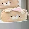 Plush Little Bear Little Pig Pencil Case Cute Makeup Bag Large Capacity Portable Stationery Storage Pouch Zipper Pen Case