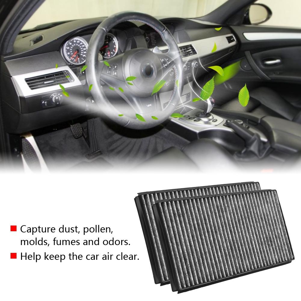 2pcs Cabin Air Filter Set For E60 528i 535i 535xi 545i 550i 650i M5 M6