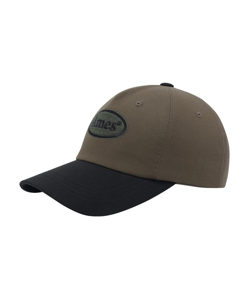 AMES-WORLDWIDE Symbol Logo Twotone Ball Cap Khaki