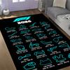 2026 Formula 1 Calendar Themed Anti-Slip Rugs - Polyester Home Decor, Suitable for Bedrooms, Living Rooms, Doorways, Studios, and Decorations