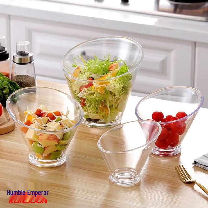 Transparent Slanted Resin Serving Bowl