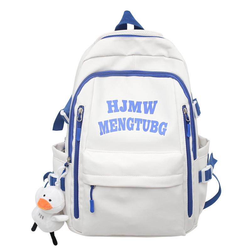 Schoolbag Female College Student Simple High School Student Junior High School Student Boys Alphabet Backpack 2025 New Japanese Backpack