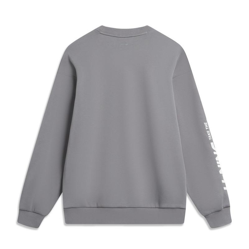 Li-Ning Round Neck Versatile Simple Long Sleeve Top Logo Loose Sweatshirt Unisex Tops AWDTB37-11
