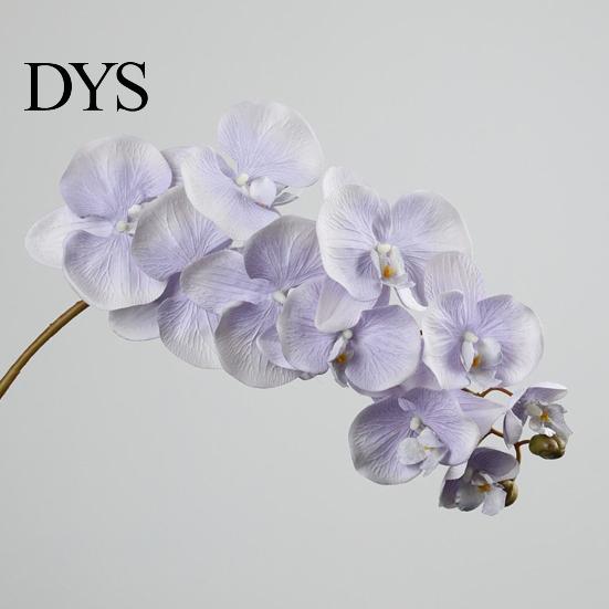 Natürlich aussehende Seidenorchideen-Stiele Künstliche Phalaenopsis-Blüten 10-Kopf-Stiel 3D-Druck Realistische Orchideen Wohnzimmer-Blumenarrangement für