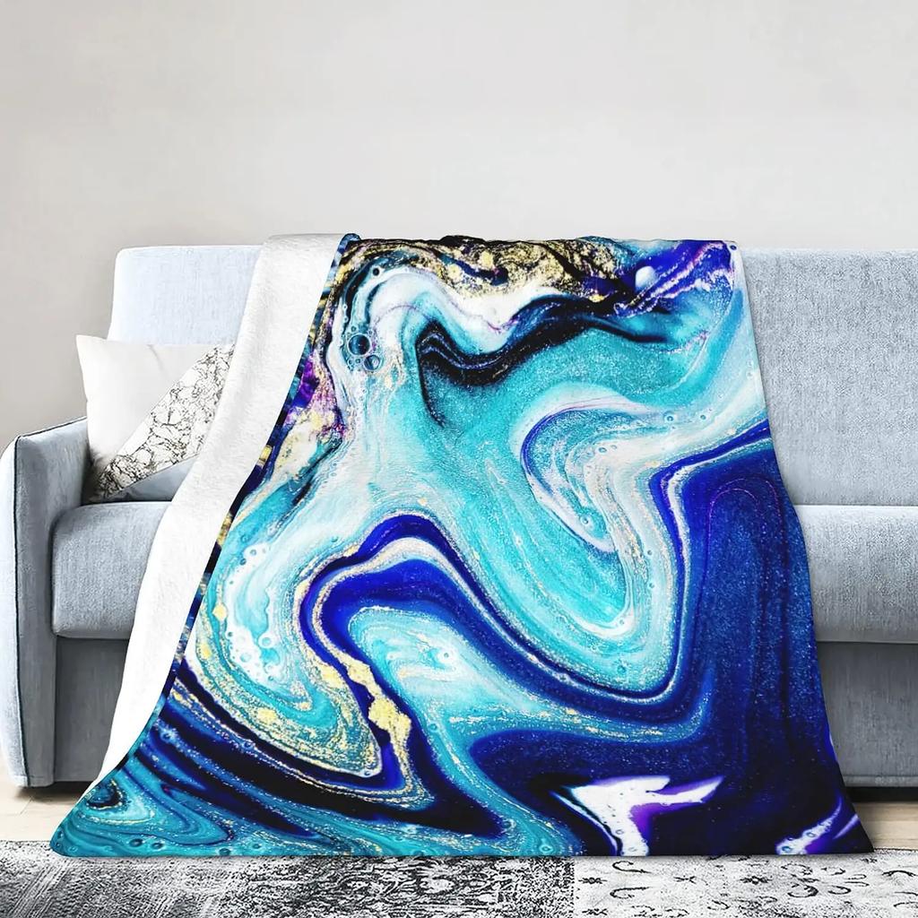 Marble Throw Blanket for Couch Warm Cozy Soft Throw Blankets Christmas or Birthday Gifts for Women Dark Purple Blanket King Size