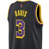 Nike NBA Lakers Fan Jersey 2020-21 Retro Davis No. 3 Men Tops Black CN9929-010