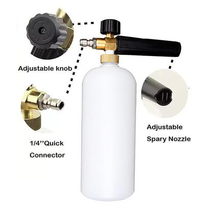 1pc Foam Cannon, Heavy-duty Vehicle Foam Shock Wave Wide-neck Adjustable Snow Foam Gun And Thick Foam, With 1/4 Inch Quick Conne