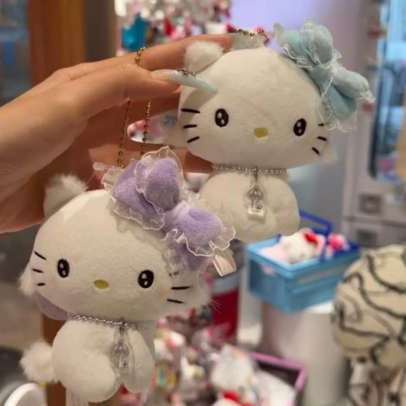 NEW 50th Hello Kitty Sweet bow Charmmy Kitty Stuffed Plush Doll pendant Cartoon Kitty Plush toy heart kitten bag charm