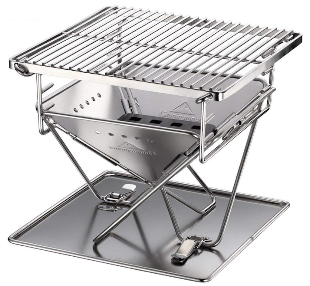 CAMPING MOON Tabletop Fire XS Compact Fire with Canvas Grill, Pit, Pit, Case, X-MINI-Pro