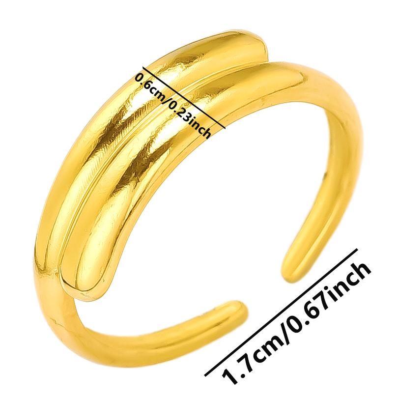 Personality Minimalism Open Adjustable Beads Ring Waterproof Stainless Steel Rings For Women Men Accessories Finger Jewelry Gift