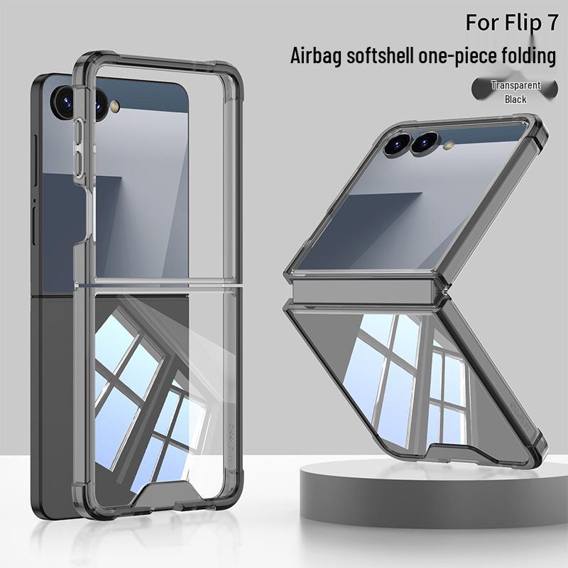 Samsung Z Flip7 Foldable Phone Case: Airbag Large Window, Creative Design, Cross-Border Compatibility