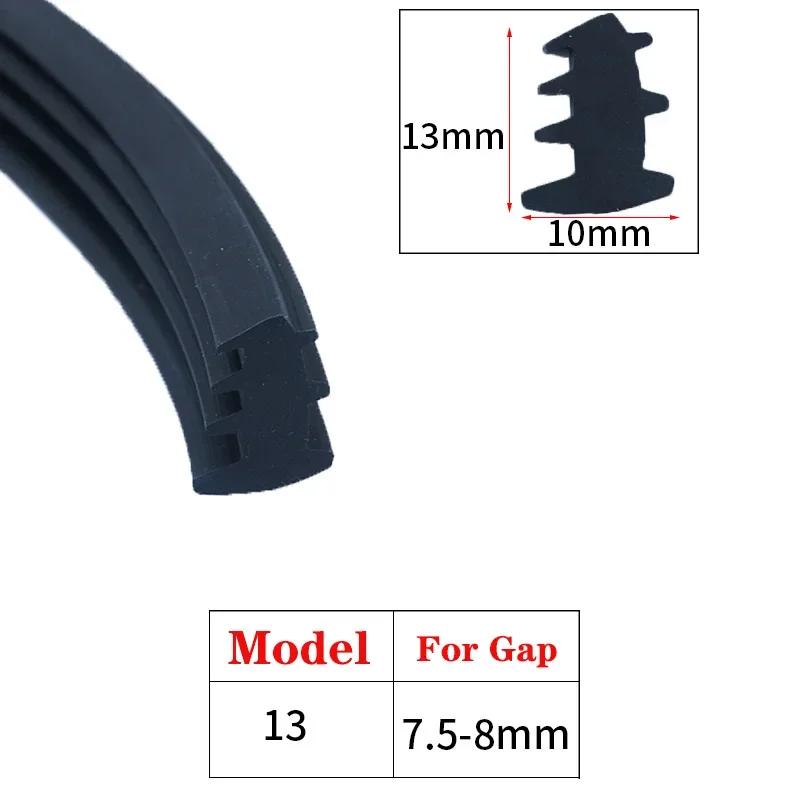 1/3/5/10M Door And Window Sealing Strip Aluminum Windproof Alloy Fixed Glass Gap Three T Type Fill The Card Slot Rubber Strips