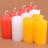 Smokeless Odorless Red Cylindrical Candle: Thick, Short Design for Home Lighting and Decor