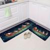 1 szt. Maty kuchenne przeciw zmęczeniu, Wodoodporna, antypoślizgowa, gruba, amortyzowana mata kuchenna z nadrukiem renifera świątecznego, Wytrzymała, komfortowa mata do stania do kuchni