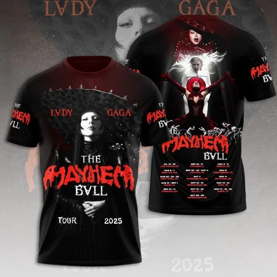 Lady Gaga 3D Tshirt Tour 2026 The Mayhem Evil Shirt New Design Hot PP3D085 XXL
