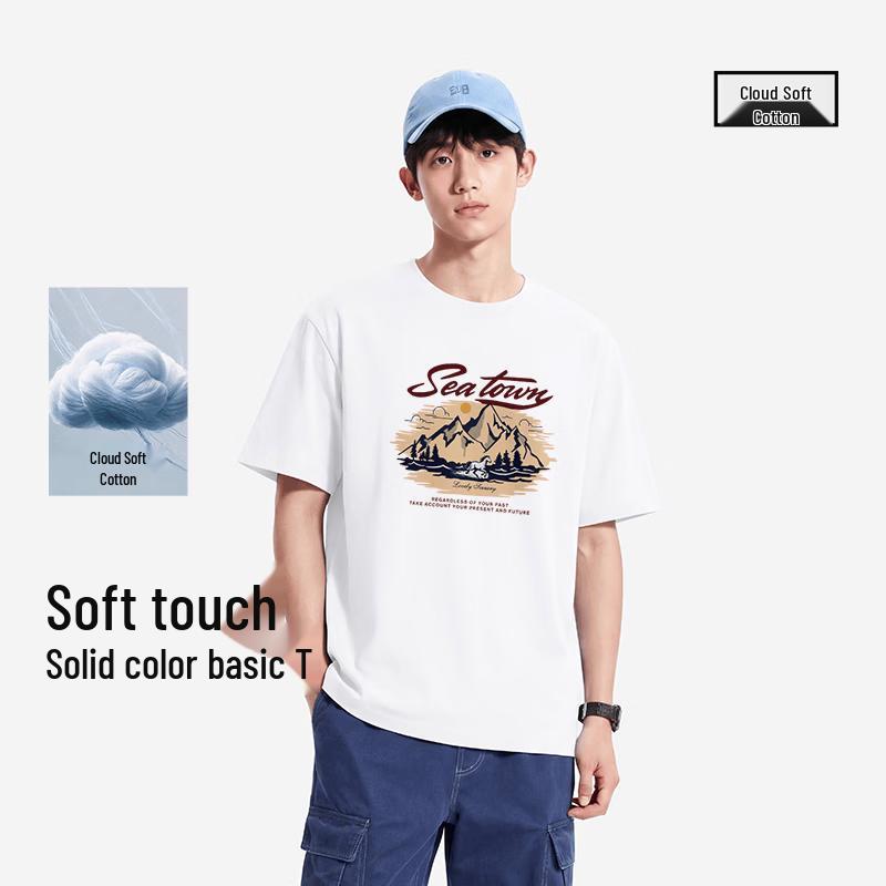 XueZhongFei Men s Heavyweight Cotton Graphic Tee 4XL