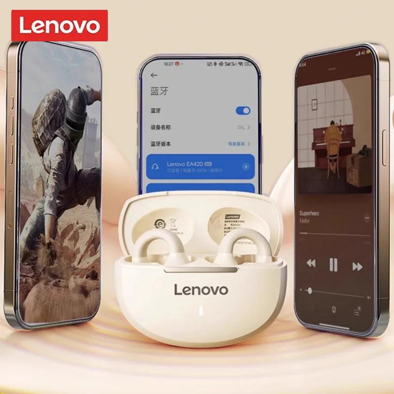 Original Lenovo EA420 Wireless Bluetooth Earphone Noise Reduction Ear Clip New Bone Conduction and Ear Outdoor Running Sports Headphones