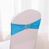 1Pcs Elegant Elastic Chair Back with Floral Bow Universal Chair Cover Buckle Sashes Chair Strap for Wedding Party Decor