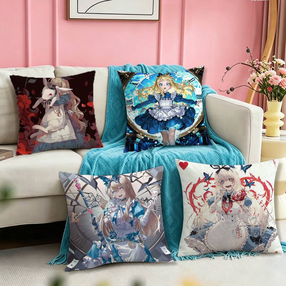 Anime Game Cool TTwistedWonderland Manga Pillow Case Square DoubleSided Sofa Cushion Cover Bedroom Bedside Pillow