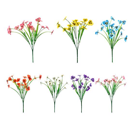 Artificial Flower Decorative Bright Colors Exquisite Shapes Never Fade Lifelike No Maintenance No Watering Natural Fake Flower