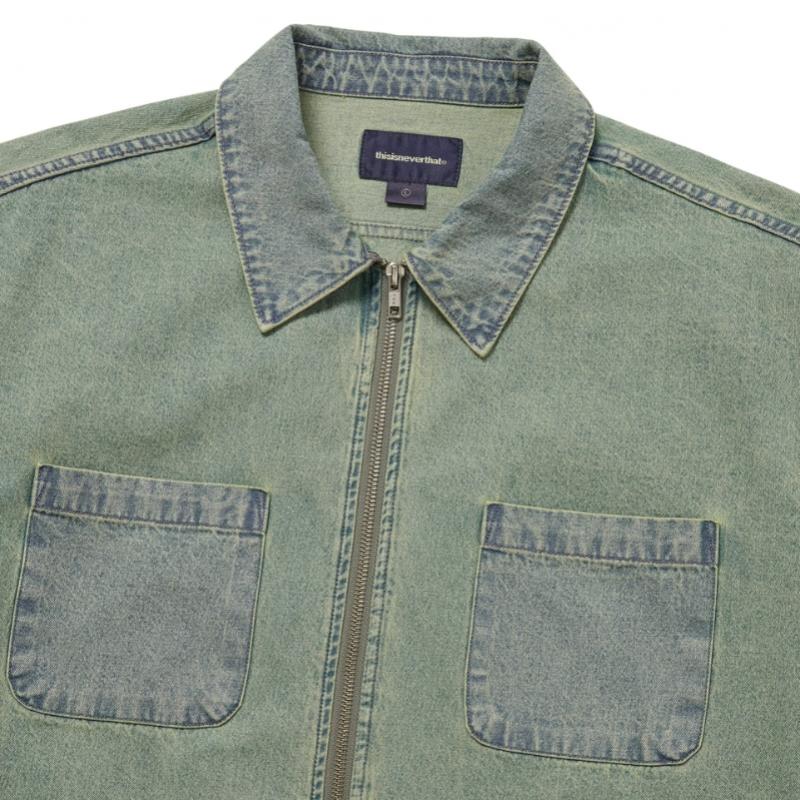ThIs Is Never That dIstincted Denim Zip Shirt Tint