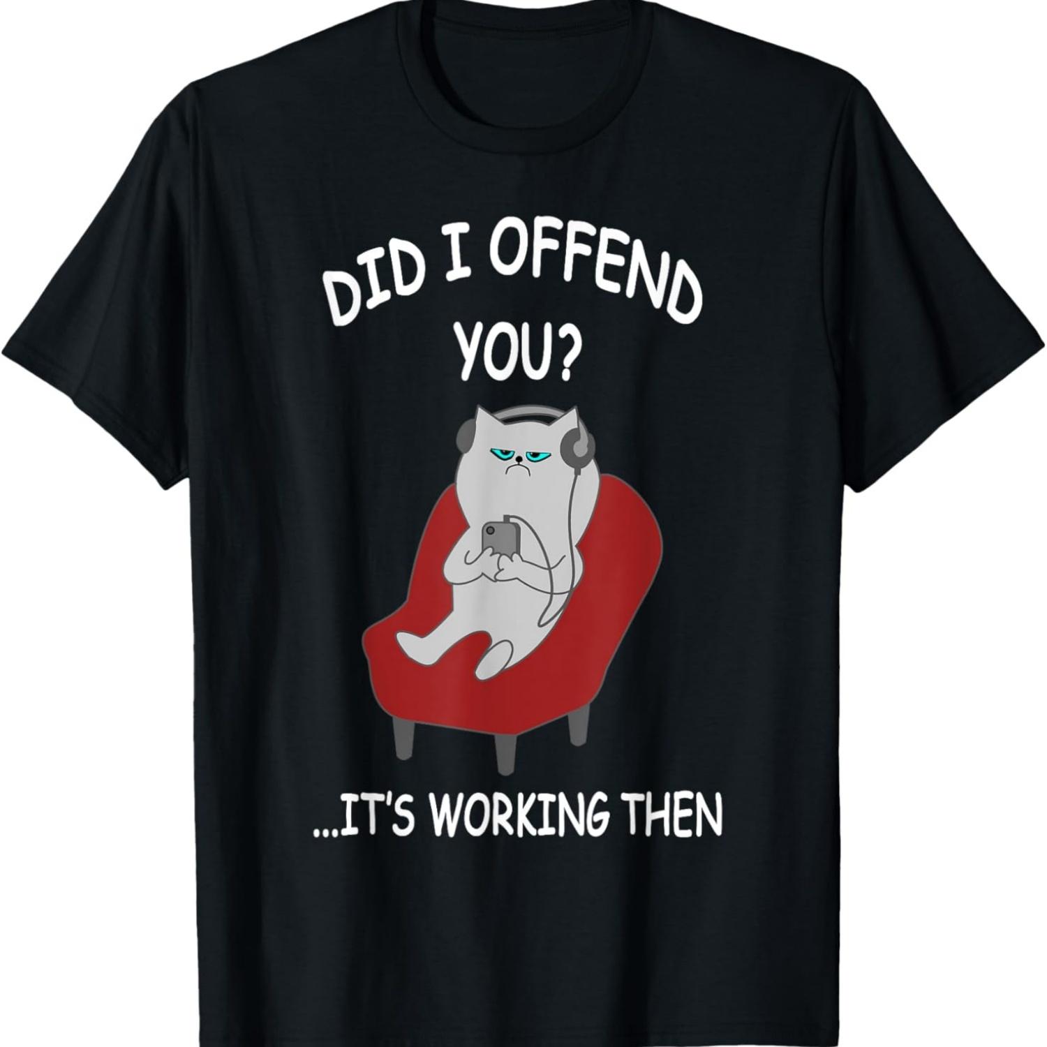 Introvert Gift For Men Women Funny Cat Lover Antisocial Meme T-Shirt S