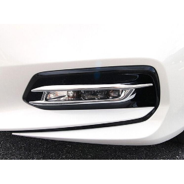 Fit For Honda Accord 2018- ABS Chrome Front Bumper Fog Light Lamp Cover Trim