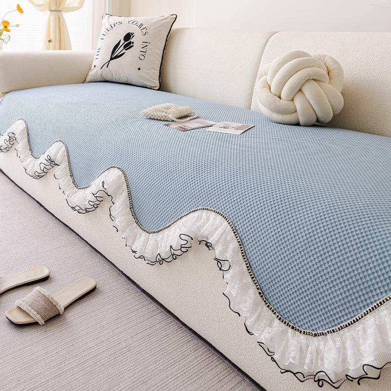 Cool Ice Silk Special-Shaped Sofa Cushion  New Fixed Non-Slip Summer Mat Seat Cushion Irregular Sofa Cover