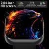 New smart watch 1000mAh 2.04 inch HD screen all day health heart rate detection 100+ sports IP68 waterproof Bluetooth call