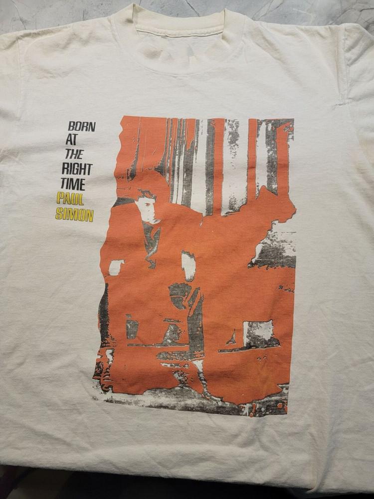 Пол Саймон Подарок для фанатов Белая футболка Хлопок Все размеры Унисекс Унисекс футболка XXXXL