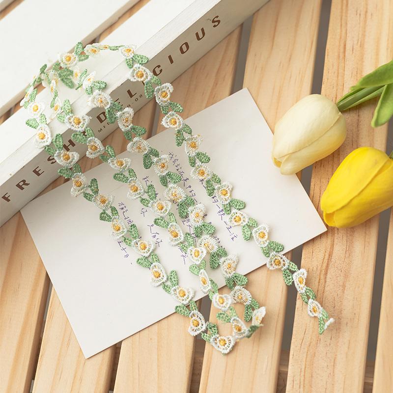 5meters/Lot Flower Ribbons Trim For Dresses Clothing Handmade Material Sewing Material Sewing Accessories Needlework Decoration