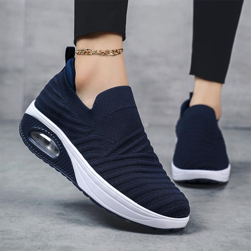 Women Slip on Walking Shoes Women Black Pink Blue Grey Sneakers Elevator Platform Socks Shoes Women's Orthopedic Casual Shoes Plus Size 42