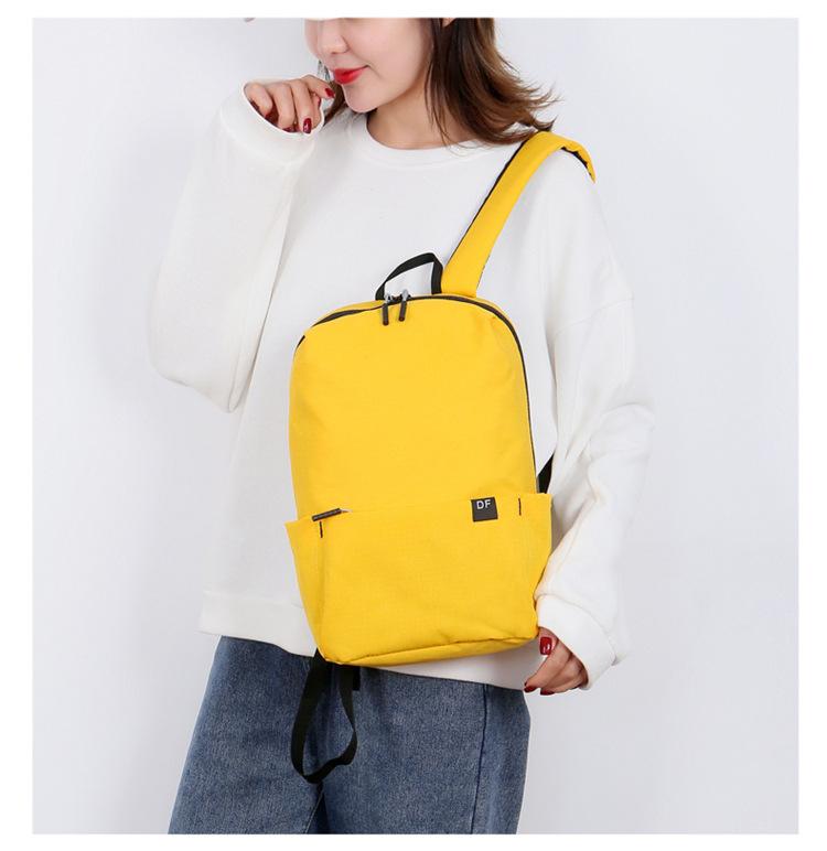 Simple and Colorful Solid Small Backpack Sports Backpack Backpack Gift Bag Schoolbag