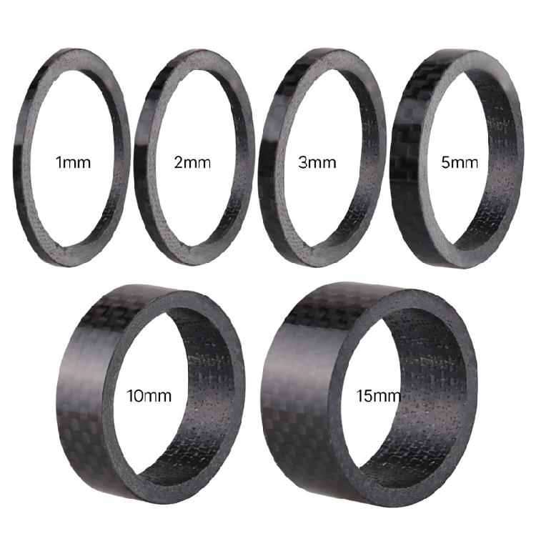5 Pcs Bike Carbon Fiber Headset Spacer Lightweight Bicycles Headset Washer