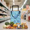 Large-capacity Foldable Shopping Bag with Wheels Handheld Shopping Trolley  Grocery