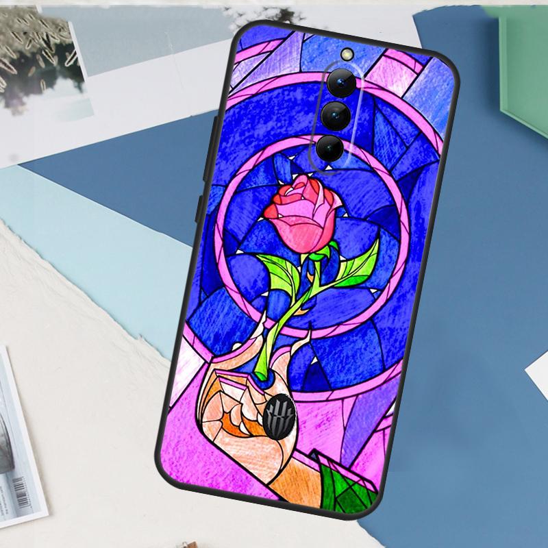 Stained Glass Rose Galaxys Case For ZTE Nubia Red Magic 9 10 11 8 8S 9S 10S Pro Plus 6 7 6S 7S Pro 5G 6R 10 Air Cover