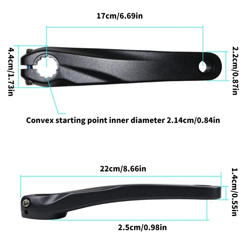 12T Bicycles Left Crank Arm Aluminum Alloys Hollow Designs Bicycles Crankset Suitable for Front Wheel 12 Slot Drivetrain